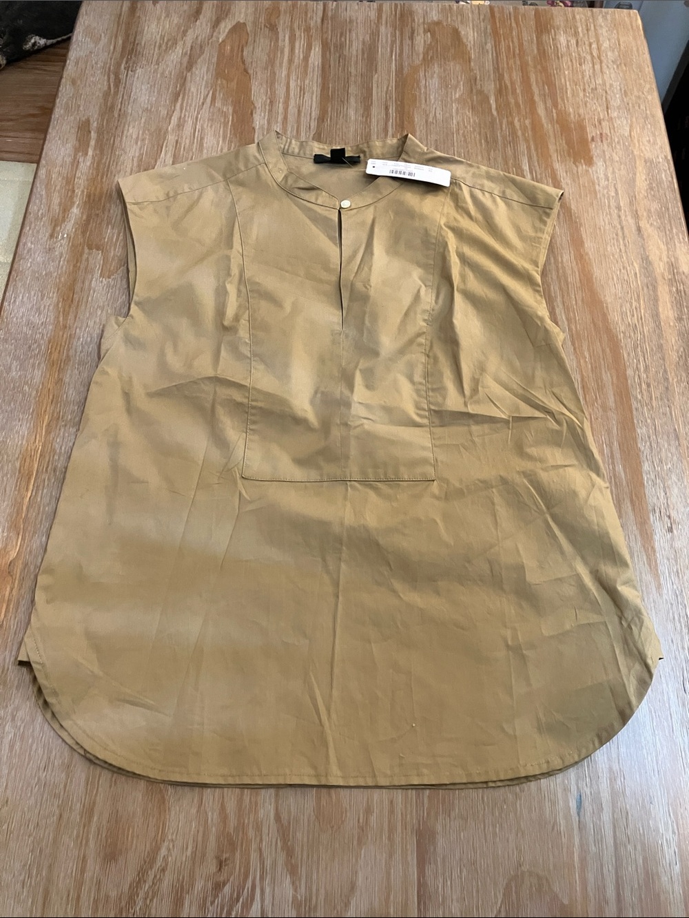 J. Crew Sleeveless Tunic Top in Khaki